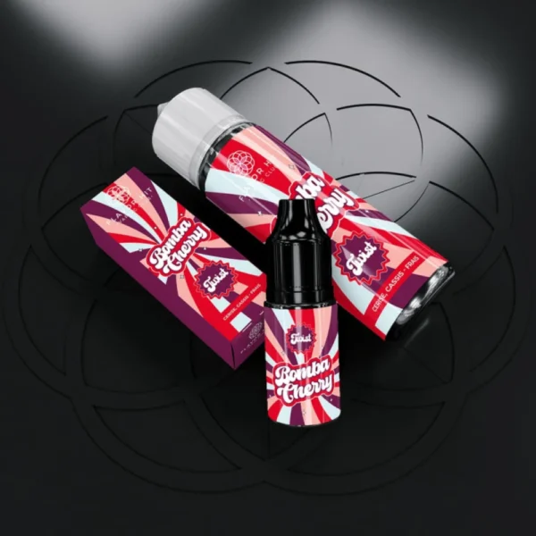 Bomba Cherry, e-liquide cerise et cassis frais de Flavor Hit, gamme Twist