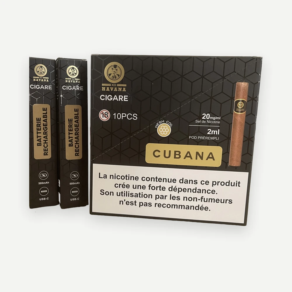 Pack 10 Cartouches CUBANA 20mg + 2 Batteries – XO Havana