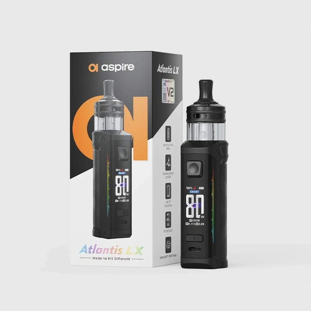 Coffret du kit Atlantis LX Aspire et son contenu