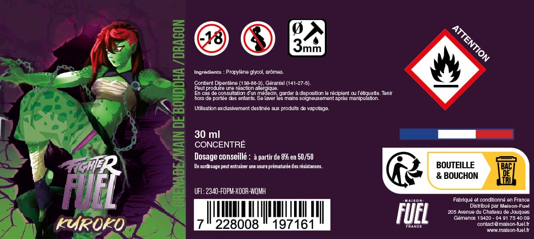 Étiquette du produit 0mg - 50mL